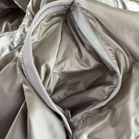 Athleta Summit Insulated Parka Jacket XL Beige Gold Primaloft Nylon CJ-2053 - Picture 5 of 10